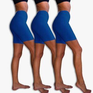 Sexy Basics Women's Cotton Stretch Active Slip Shorts | 3 Pack